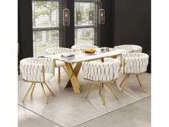 Silla de comedor de terciopelo, sillón de salón, diseño moderno, patas de metal, beige y dorado