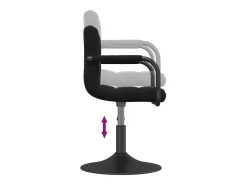 Silla de comedor de terciopelo negro