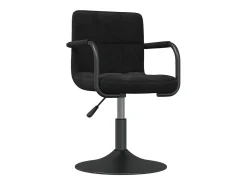 Silla de comedor de terciopelo negro