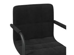 Silla de comedor de terciopelo negro