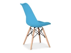 Silla de comedor Deswick Estilo Escandinavo Diseño Premium con cojín Mate Turquesa