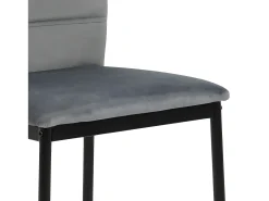 Silla de comedor Dia terciopelo gris.