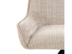 Silla de comedor Eddie chenilla beige.