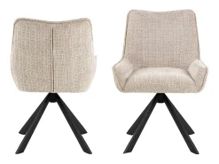 Silla de comedor Eddie chenilla beige.