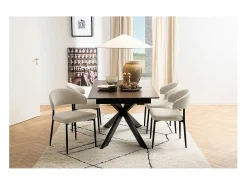 Silla de comedor Edina beige.