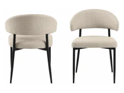 Silla de comedor Edina beige.