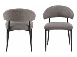 Silla de comedor Edina marrón.