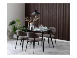 Silla de comedor Edina marrón.