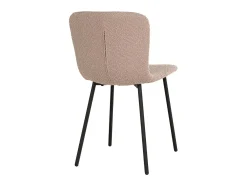Silla de comedor en beige rizado con pies negros