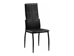 Silla de Comedor en Polipiel/Metal Negro C-01, 6 unidades
