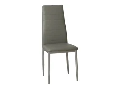 Silla de Comedor en Polipiel/metal, Gris, 4 unidades