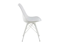 Silla de comedor Erin blanca, metal blanco.