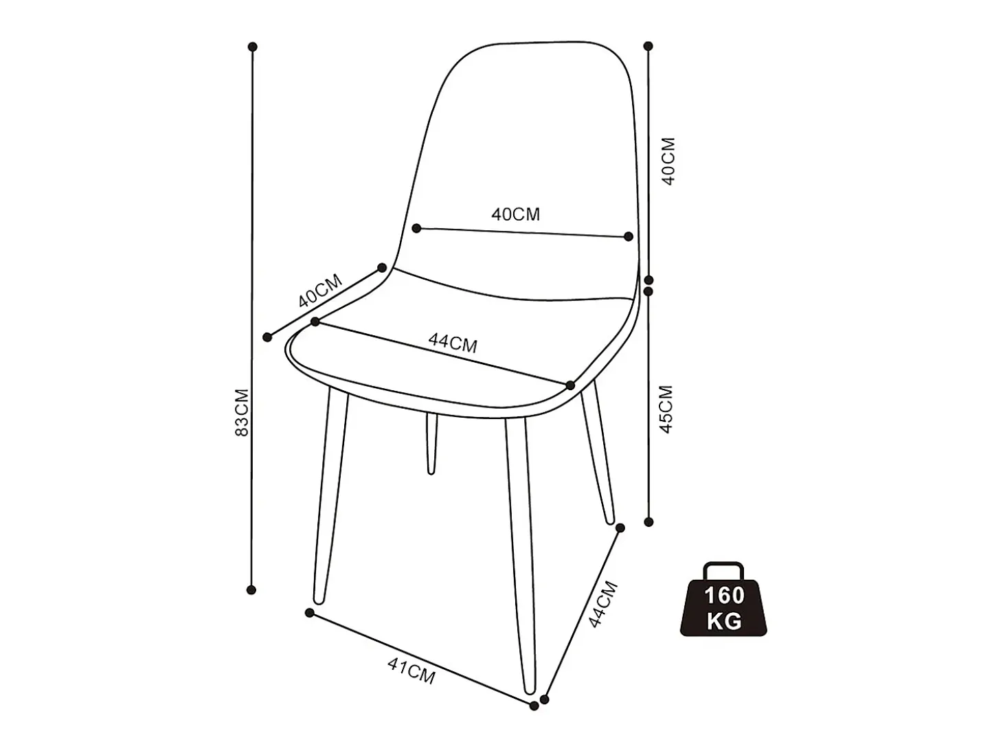 Silla de comedor Fiolo
