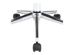Silla de comedor giratoria madera curvada cuero sintético crema
