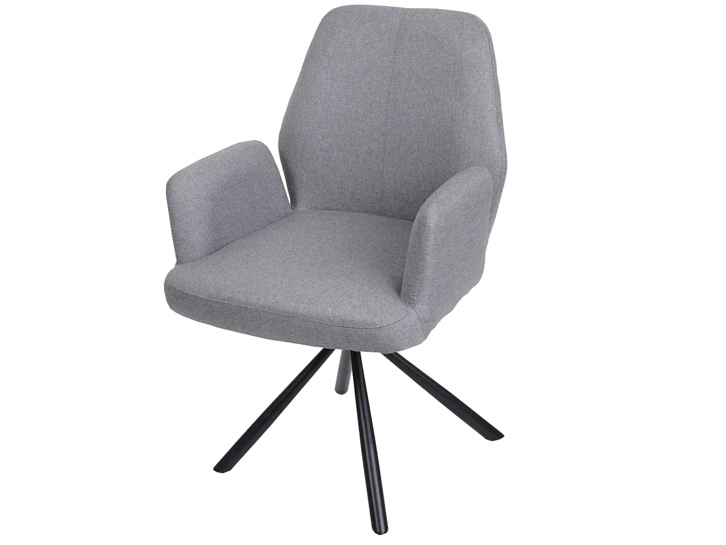 Silla de comedor giratoria MCW-H71, gris claro