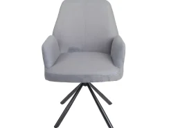 Silla de comedor giratoria MCW-H71, gris claro