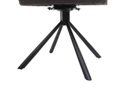 Silla de comedor giratoria MCW-H71, gris-marrón