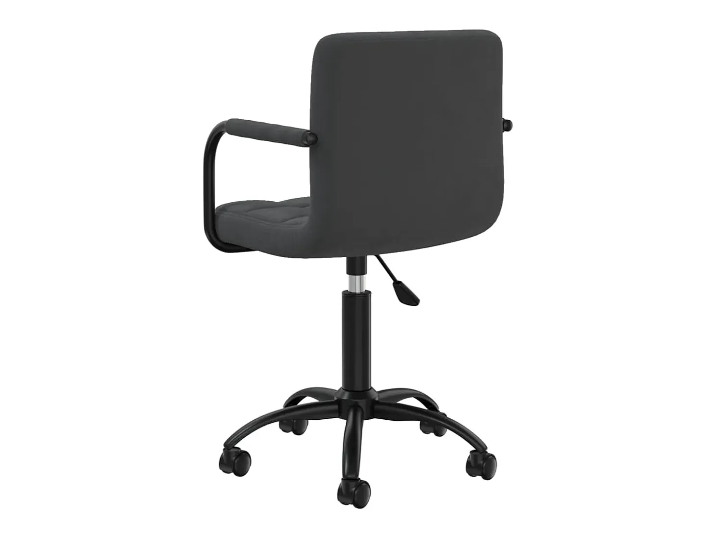 Silla de comedor giratoria de terciopelo negro ES843775