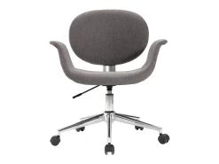 Silla de comedor giratoria de tela gris ES717540