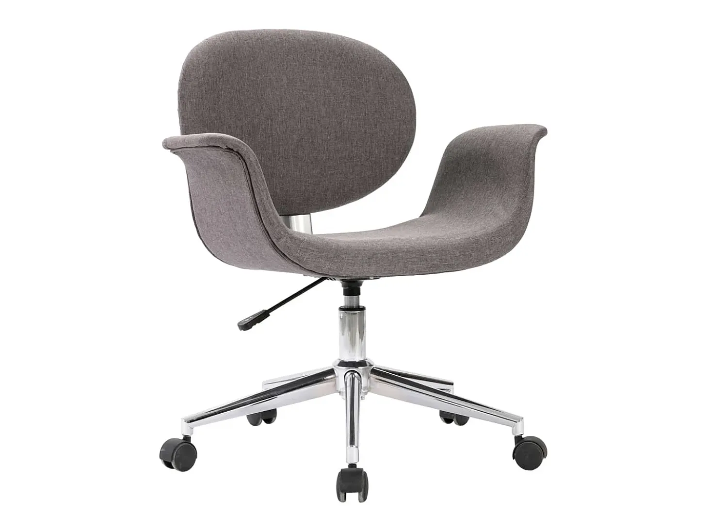 Silla de comedor giratoria de tela gris ES717540
