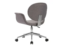 Silla de comedor giratoria de tela gris ES717540