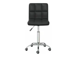 Silla de comedor giratoria cuero sintético negro ES394025