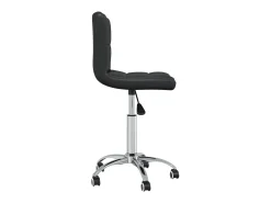 Silla de comedor giratoria cuero sintético negro ES394025