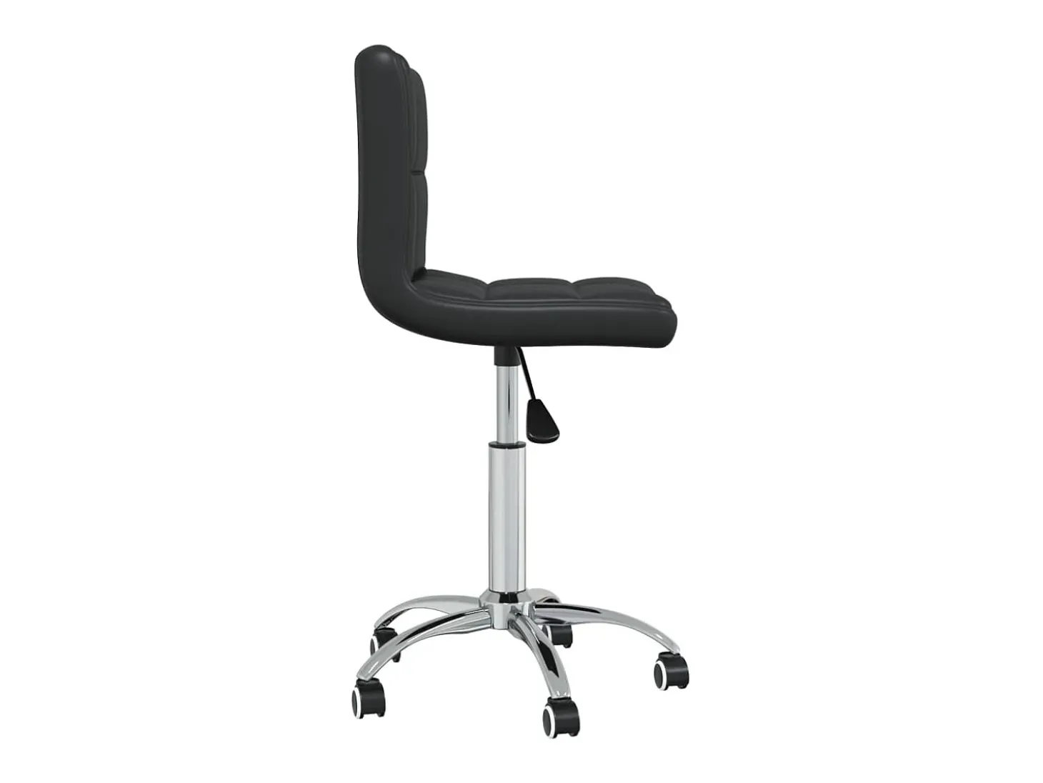Silla de comedor giratoria cuero sintético negro ES394025