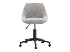 Silla de comedor giratoria de terciopelo gris claro ES696446