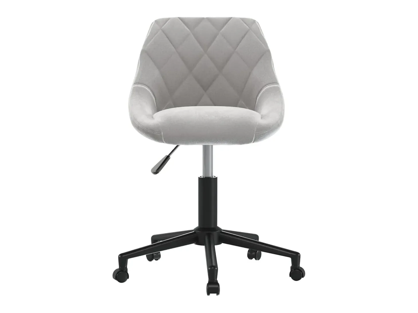 Silla de comedor giratoria de terciopelo gris claro ES696446