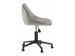 Silla de comedor giratoria de terciopelo gris claro ES696446