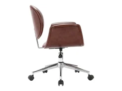 Silla de comedor giratoria cuero sintético marrón