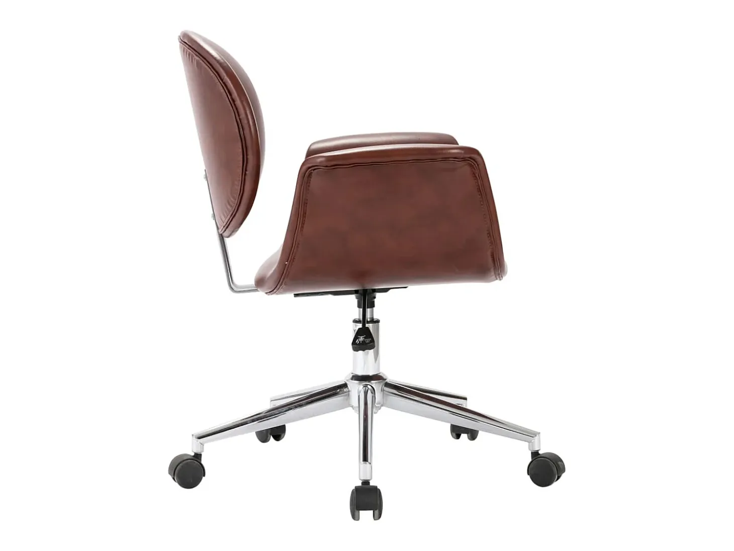 Silla de comedor giratoria cuero sintético marrón