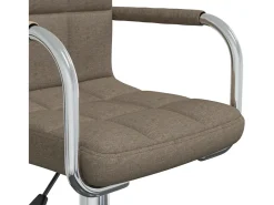 Silla de comedor giratoria de tela gris taupe
