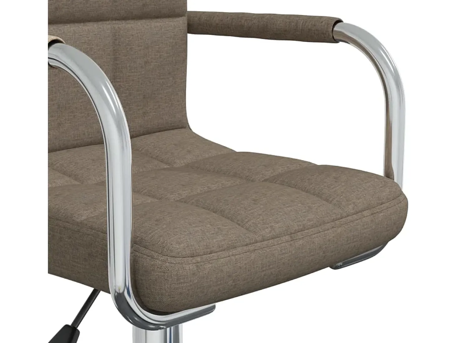 Silla de comedor giratoria de tela gris taupe