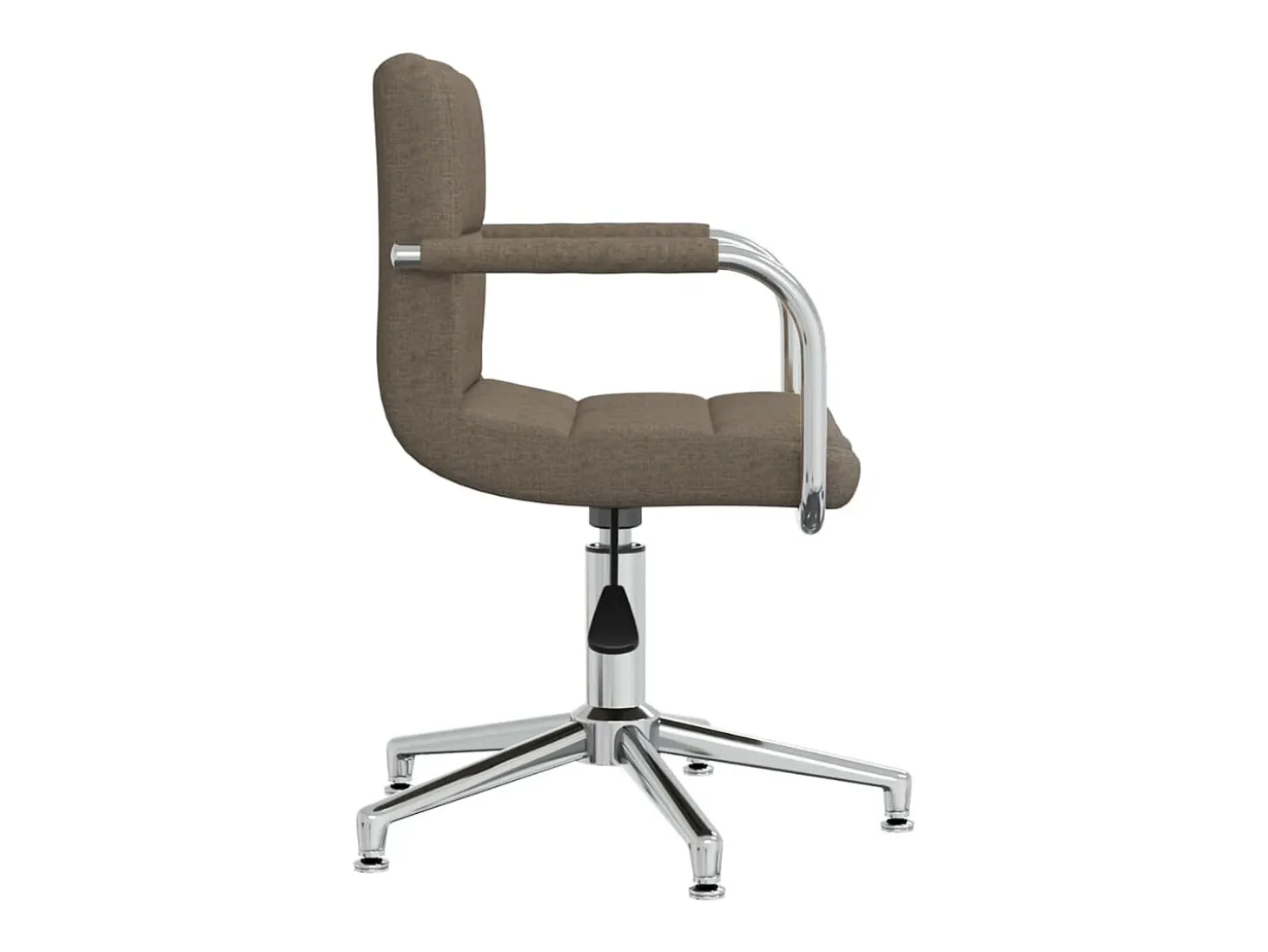 Silla de comedor giratoria de tela gris taupe