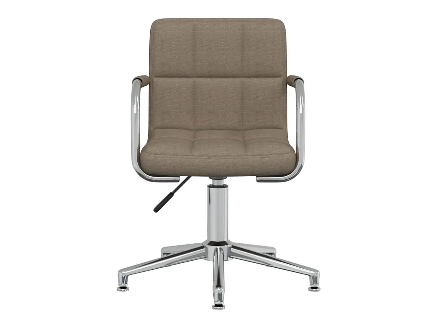 Silla de comedor giratoria de tela gris taupe