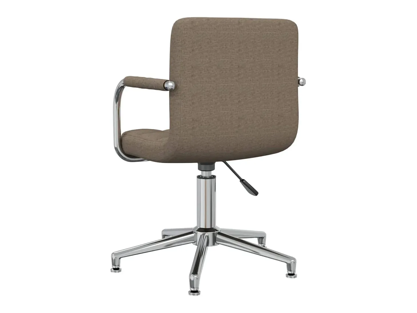 Silla de comedor giratoria de tela gris taupe