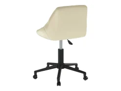 Silla de comedor giratoria de terciopelo crema
