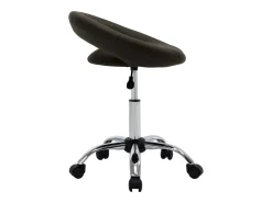 Silla de comedor giratoria cuero sintético marrón ES709940