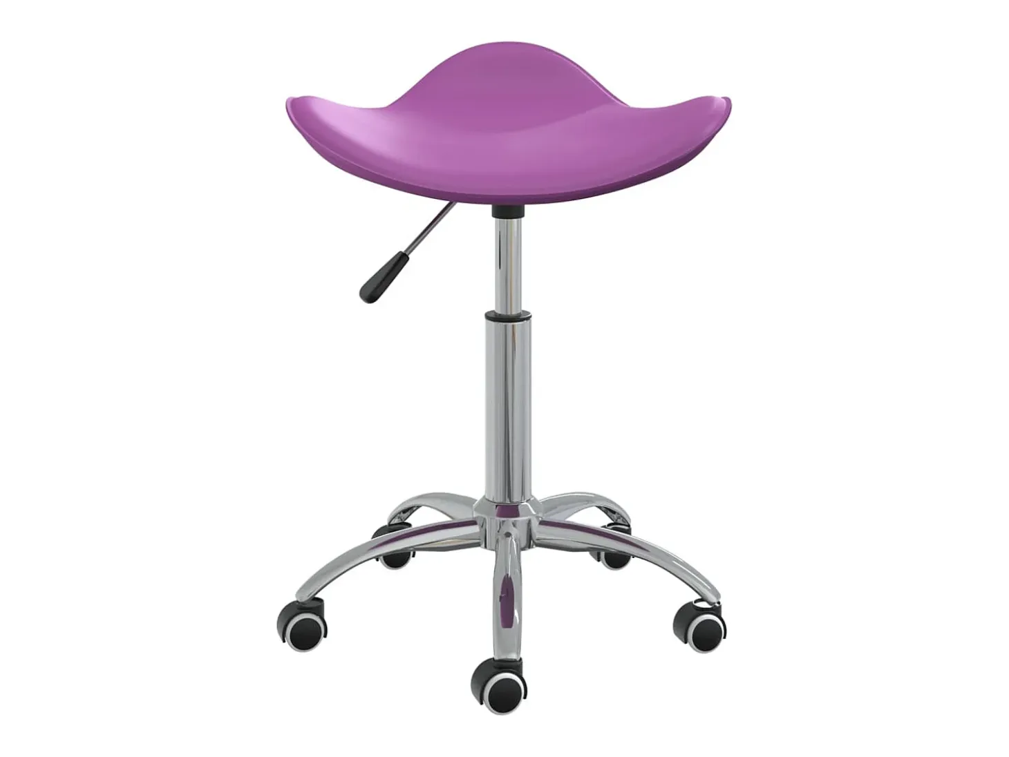 Silla de comedor giratoria de cuero sintético morado