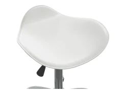 Silla de comedor giratoria cuero sintético blanco