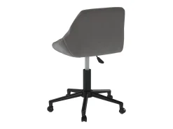 Silla de comedor giratoria de terciopelo gris oscuro