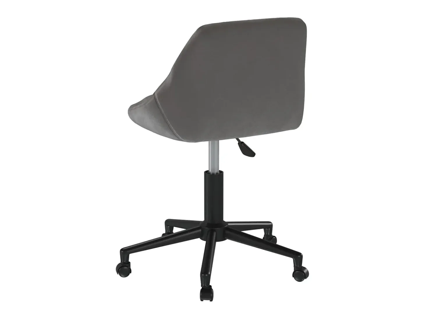 Silla de comedor giratoria de terciopelo gris oscuro