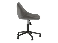 Silla de comedor giratoria de terciopelo gris oscuro