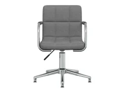 Silla de comedor giratoria tela gris claro