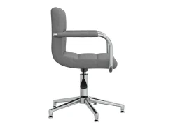 Silla de comedor giratoria tela gris claro