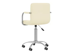 Silla de comedor giratoria tela color crema
