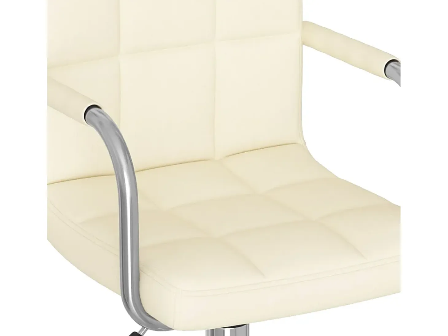 Silla de comedor giratoria tela color crema