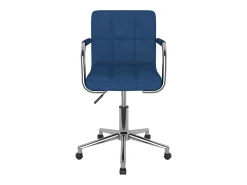 Silla de comedor giratoria tela azul